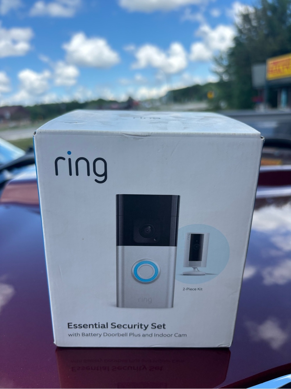 Ring Security Bundle - White with Blue Accent